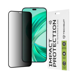 Folie sticla Honor X8b Techsuit 111D Privacy Full Glue, negru