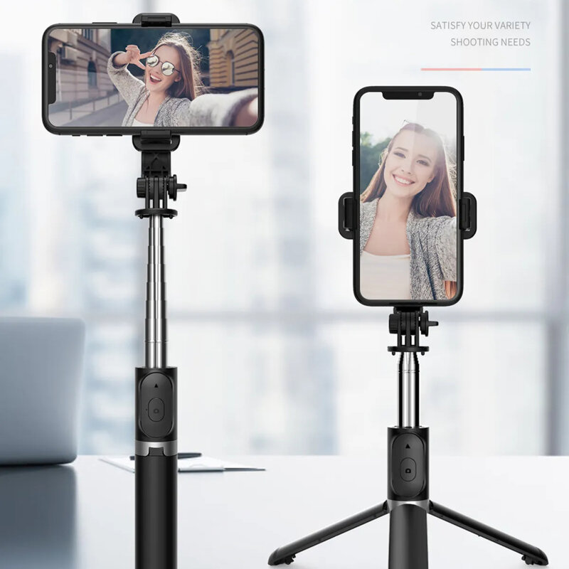 Selfie stick Bluetooth cu trepied stabil Techsuit Q02, 103cm