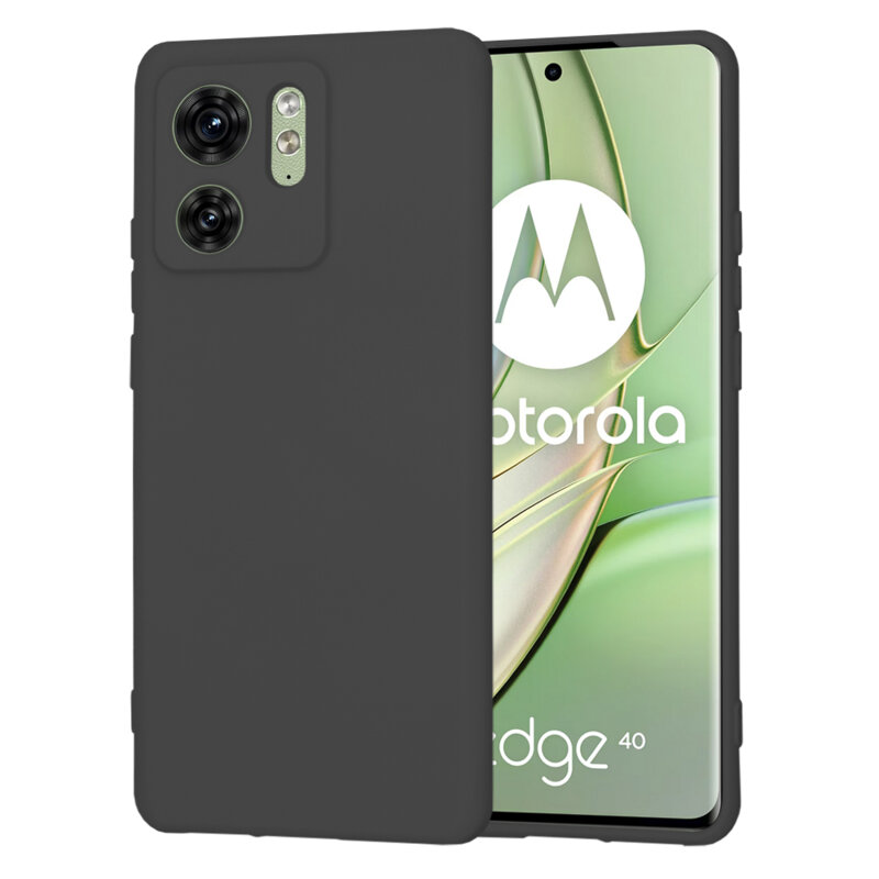 Husa silicon Motorola Edge 40 Techsuit SoftFlex, negru