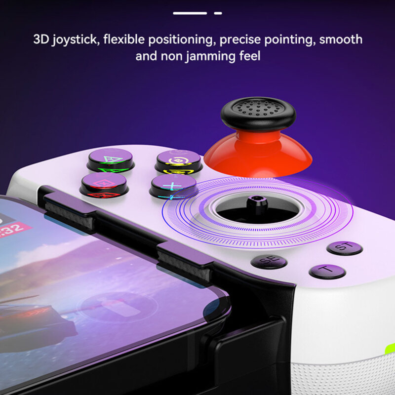 Gamepad Wireless Bluetooth 400mAh, Techsuit D6 DP, alb