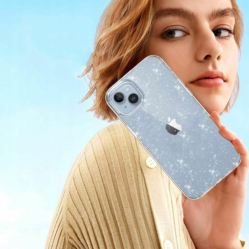 Husa sclipici Samsung Galaxy S24 FE Techsuit SparkleSkin, transparenta