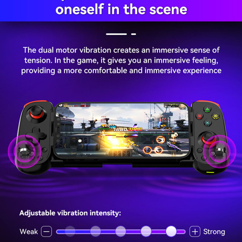 Gamepad Wireless Bluetooth 400mAh, Techsuit D6 DP, negru