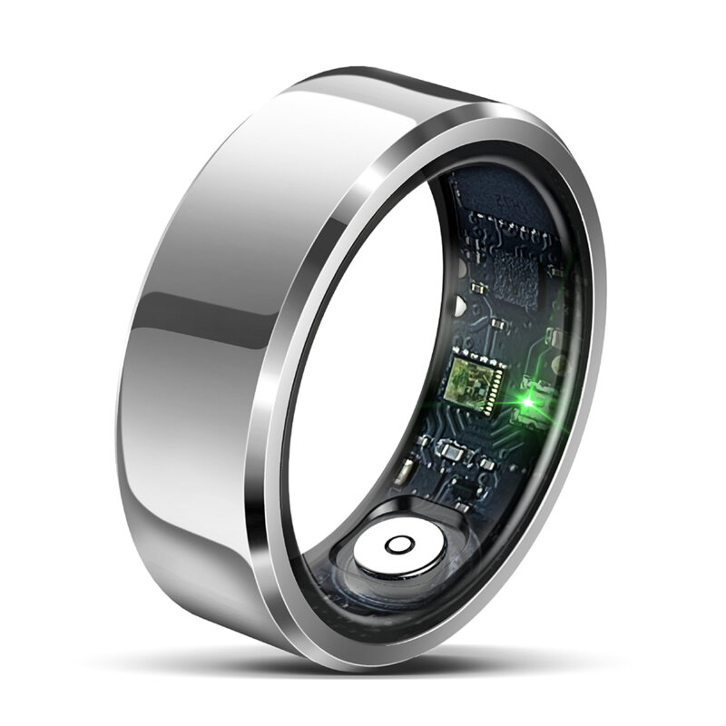 Inel smart unisex premium Techsuit R6, 62.2mm, EcTri, argintiu
