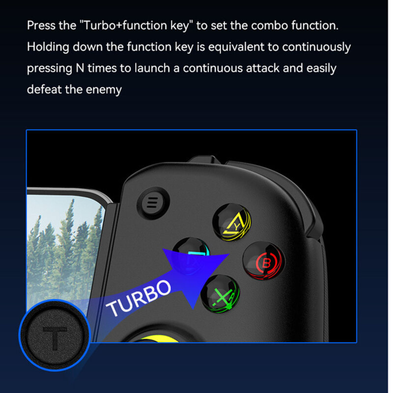 Gamepad telefon/tableta Bluetooth 400mAh, Techsuit BSP-D8 Pro, alb