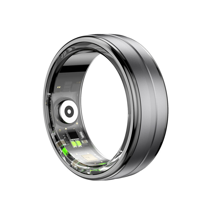 Smart ring unisex premium Techsuit, 64.7mm, QRing, negru, R06