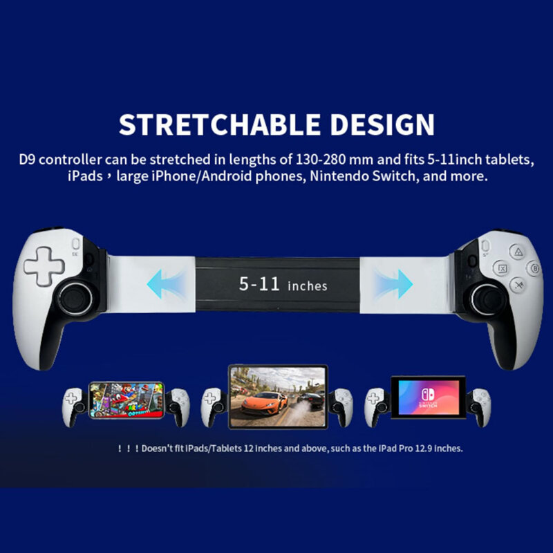 Gamepad telefon/tableta/Switch/PS4, Techsuit BSP-D9, albastru