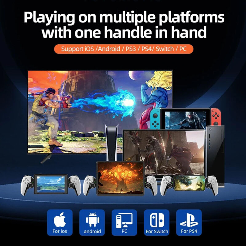 Gamepad telefon/tableta/Switch/PS4, Techsuit BSP-D9, albastru