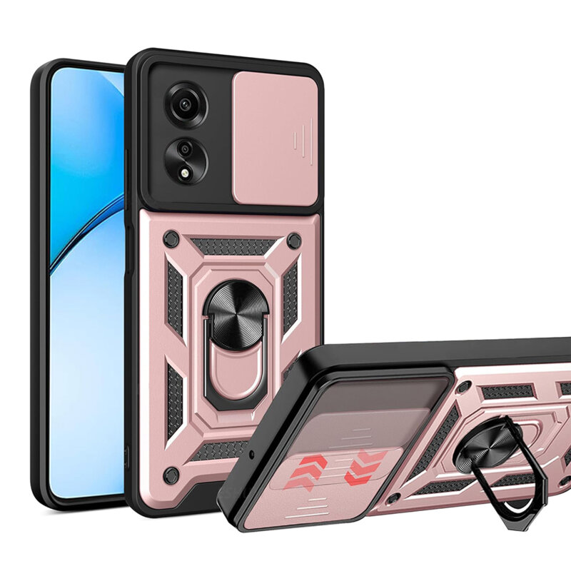 Husa Oppo A60 4G protectie camera Techsuit CamShield Series, roz