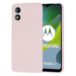 Husa silicon Motorola Moto E13 Techsuit SoftFlex, roz pudra