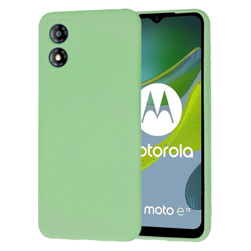 Husa silicon Motorola Moto E13 Techsuit SoftFlex, verde deschis