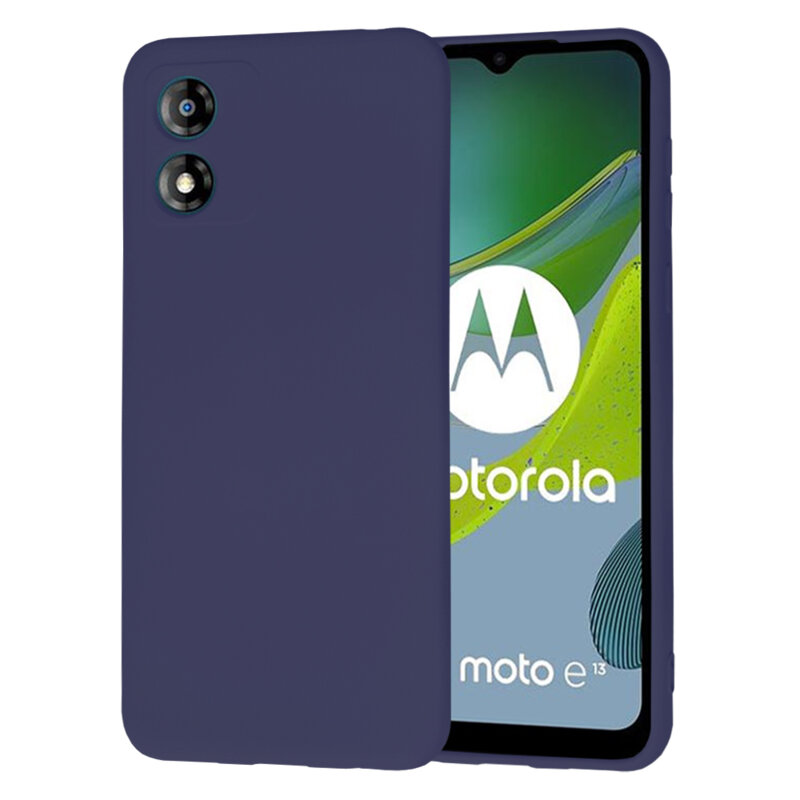 Husa silicon Motorola Moto E13 Techsuit SoftFlex, bleumarin