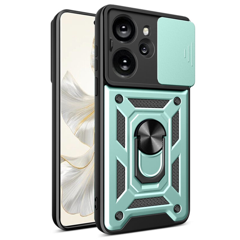 Husa Honor 100 Pro protectie camera Techsuit CamShield Series, verde