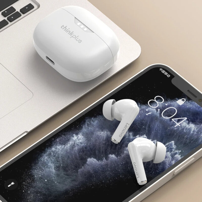 Casti Bluetooth wireess Noise Cancelling Lenovo LP3 Pro, alb