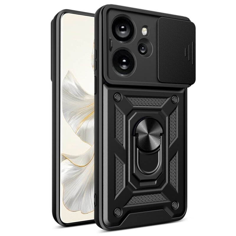 Husa Honor 100 Pro protectie camera Techsuit CamShield Series, negru