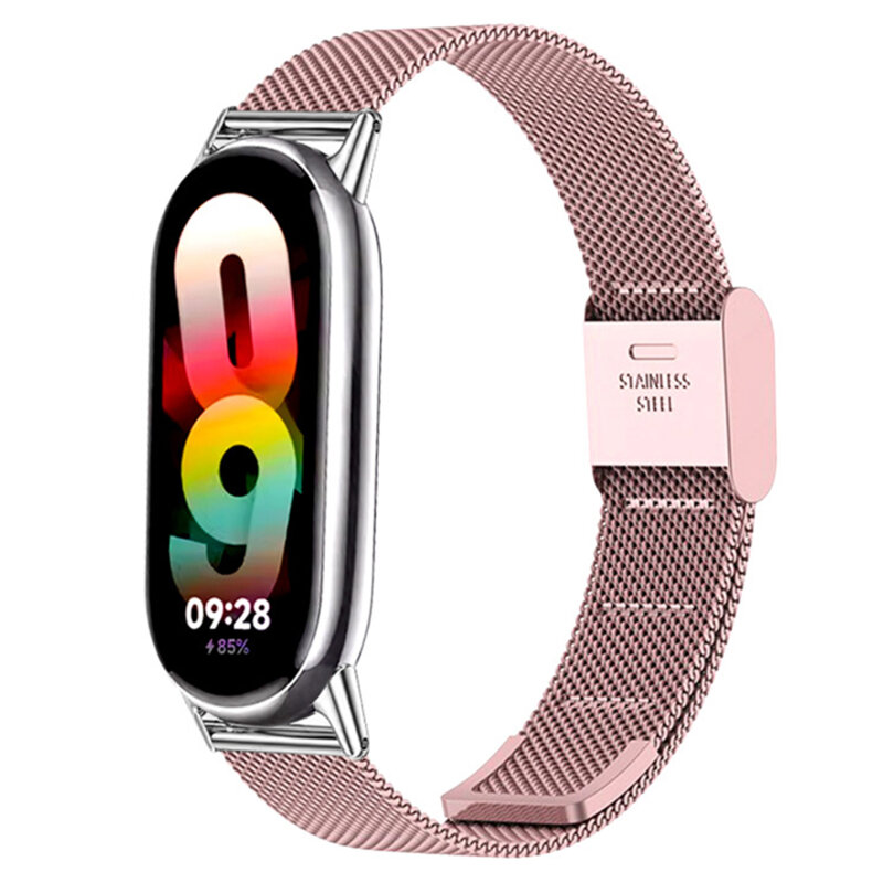 Curea Xiaomi Mi Band 8 NFC Techsuit, roz auriu, W022