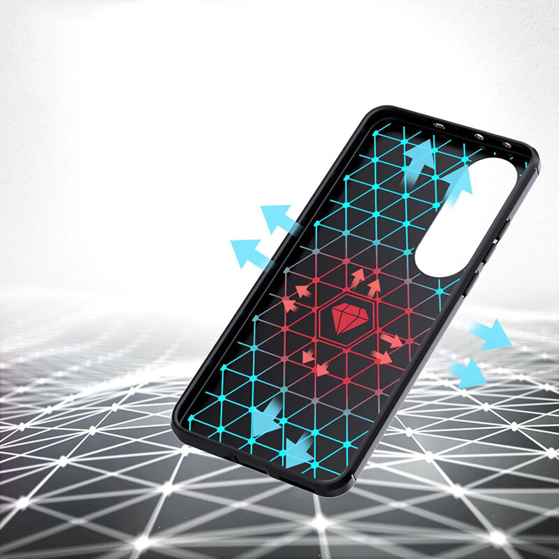 Husa OnePlus Nord CE4 Lite Techsuit Carbon Silicone, albastru