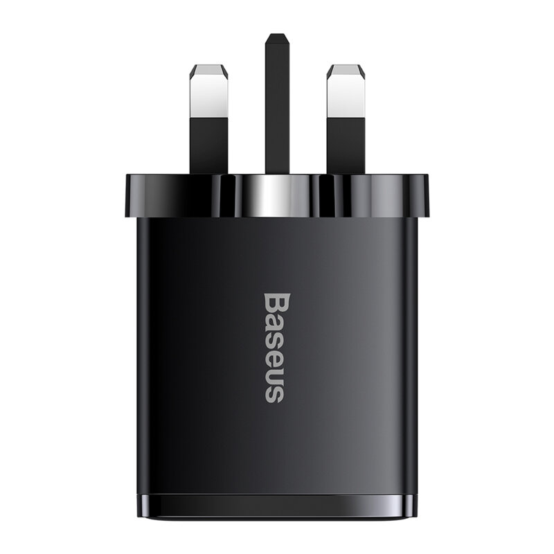 Incarcator priza UK Baseus Compact 30W, 3in1, negru, CCXJ030101