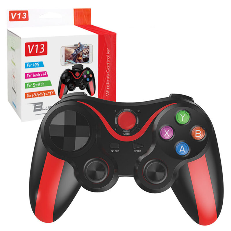 Gamepad Wireless Bluetooth 400mAh, Techsuit V13, rosu