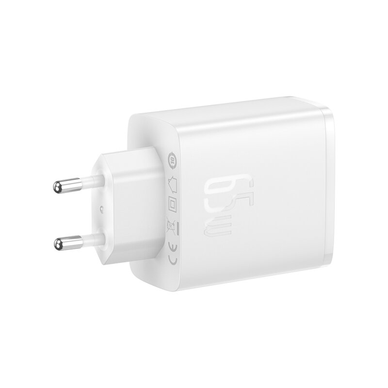 Incarcator priza Fast Charge Baseus Cube Pro, 65W, alb