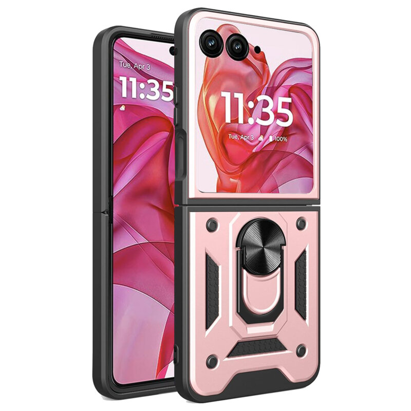 Husa Motorola Razr 50 Ultra protectie camera Techsuit CamShield Series, roz