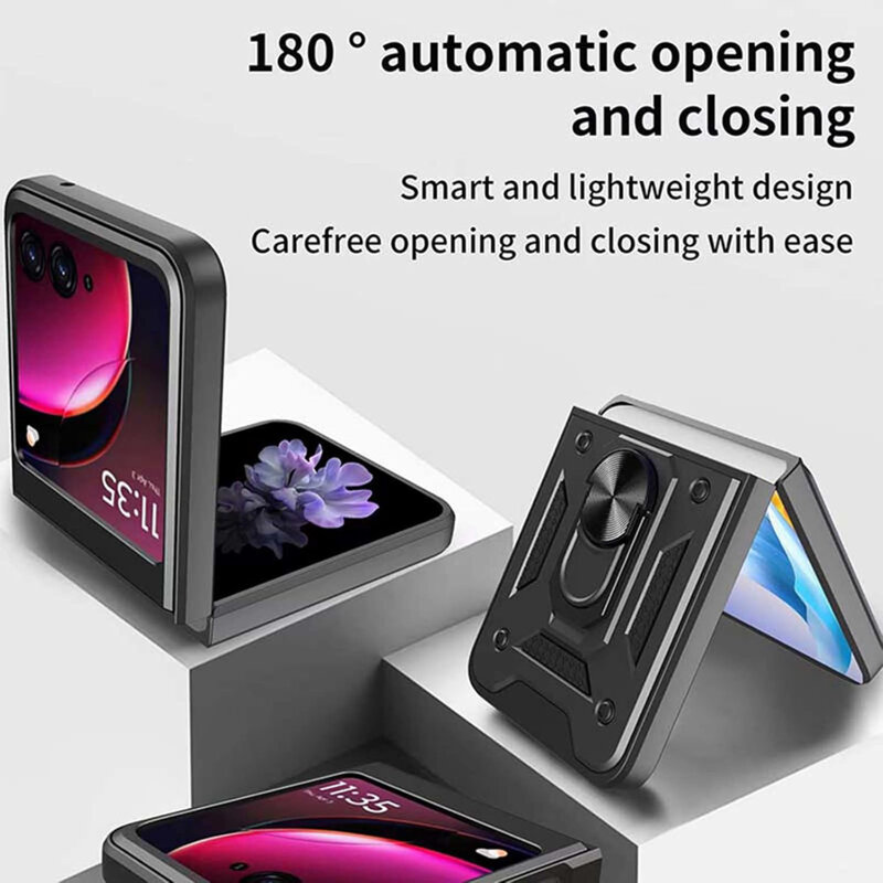 Husa Motorola Razr 50 Ultra protectie camera Techsuit CamShield Series, negru