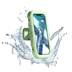 Suport de perete pentru telefon, retractabil Techsuit, verde, LC-999