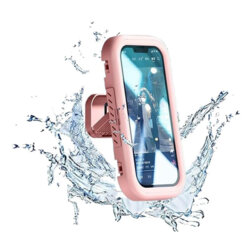 Suport de perete pentru telefon, retractabil Techsuit, roz, LC-999