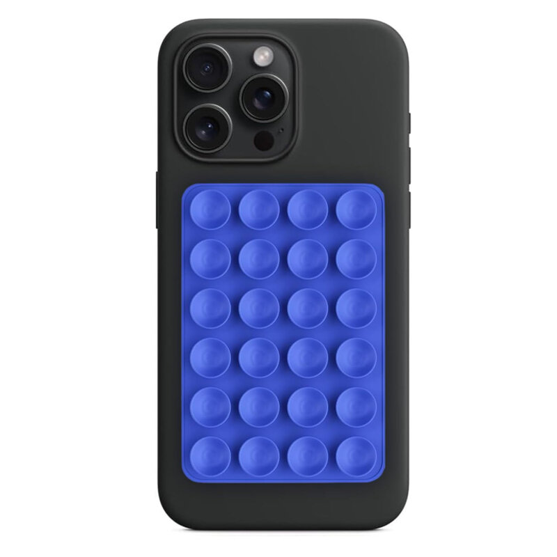 Suport adeziv cu ventuze pentru telefon Techsuit SD-PAD, albastru