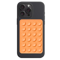 Suport adeziv cu ventuze pentru telefon Techsuit SO-PAD, oranj
