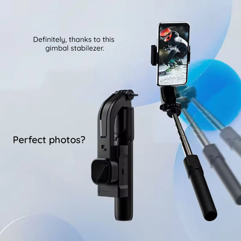Selfie stick Bluetooth gimbal cu LED Techsuit C06