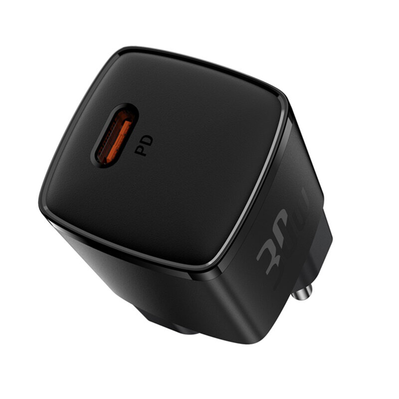 Incarcator priza tip C Fast Charge Baseus Cube Pro, 30W, negru