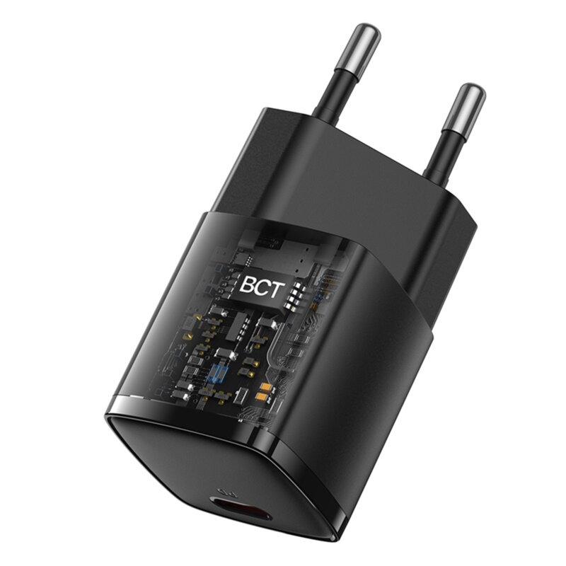 Incarcator priza tip C Fast Charge Baseus Cube Pro, 30W, negru