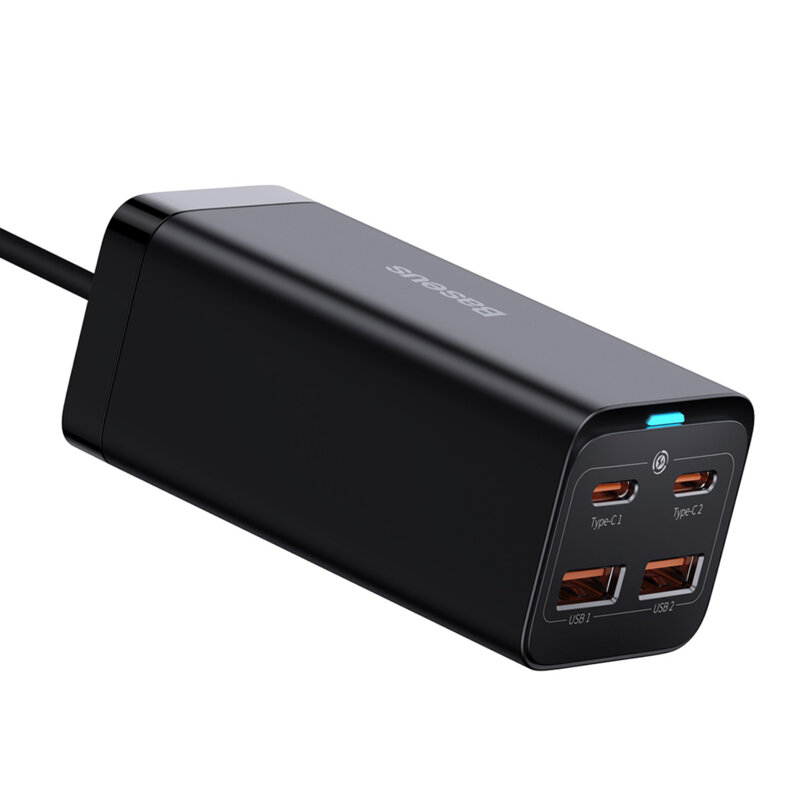 Statie de incarcare 100W Baseus GaN3 Pro, cablu USB-C, negru