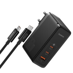 Incarcator priza tip C USB + cablu Type-C Baseus GaN5 Pro Digital, 160W, negru