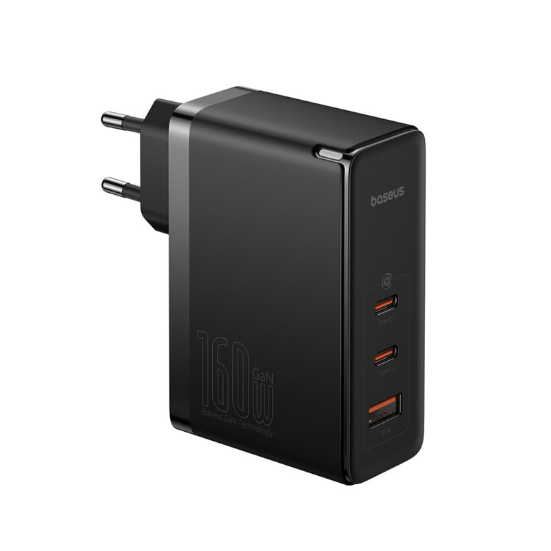 Incarcator priza tip C USB Baseus GaN5 Pro Digital, 160W, negru