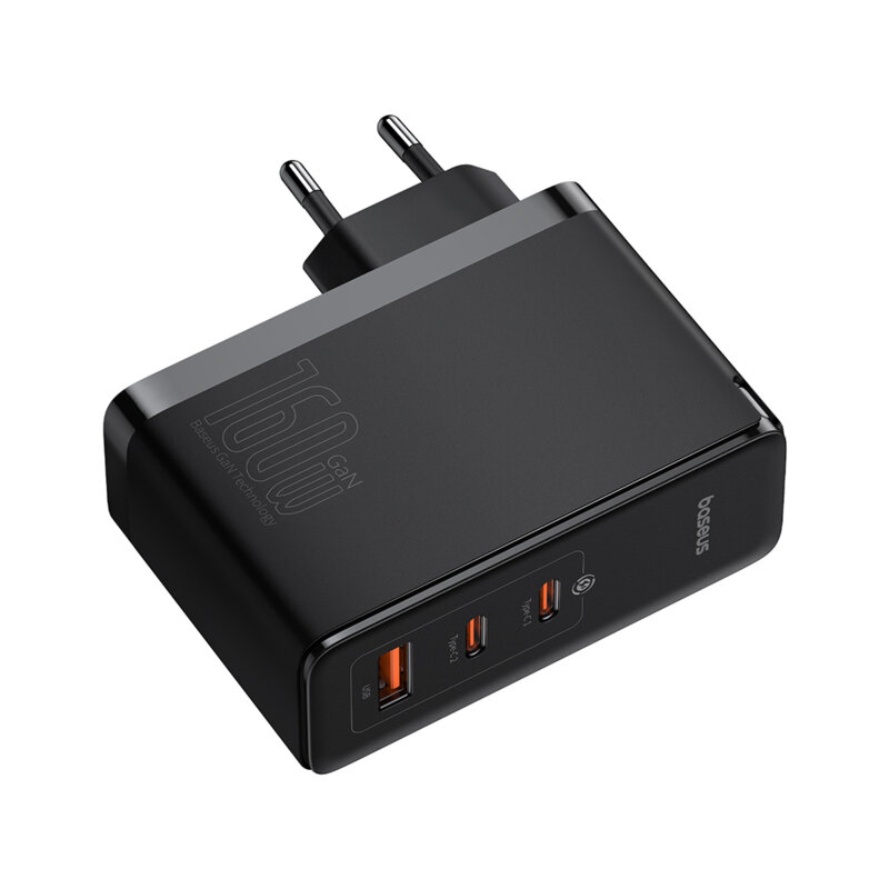 Incarcator priza tip C USB + cablu Type-C Baseus GaN5 Pro Digital, 160W, negru