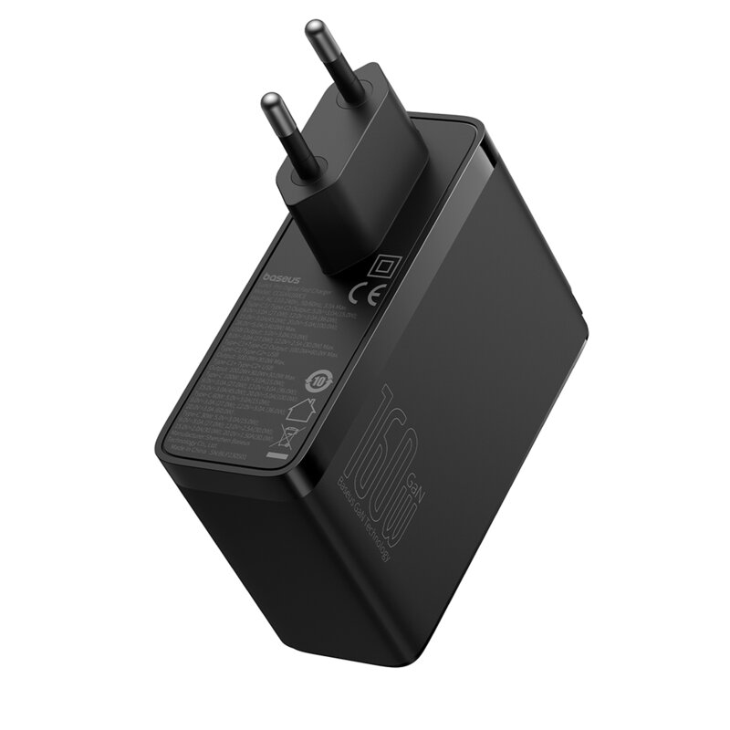 Incarcator priza tip C USB + cablu Type-C Baseus GaN5 Pro Digital, 160W, negru