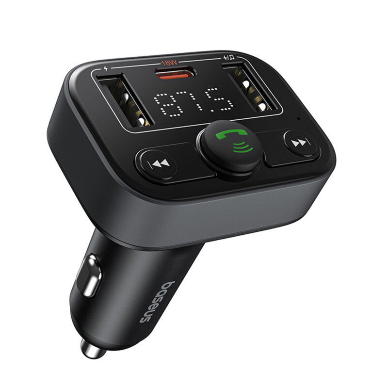 Modulator FM auto Bluetooth PD18W Baseus S-09 Lite, negru