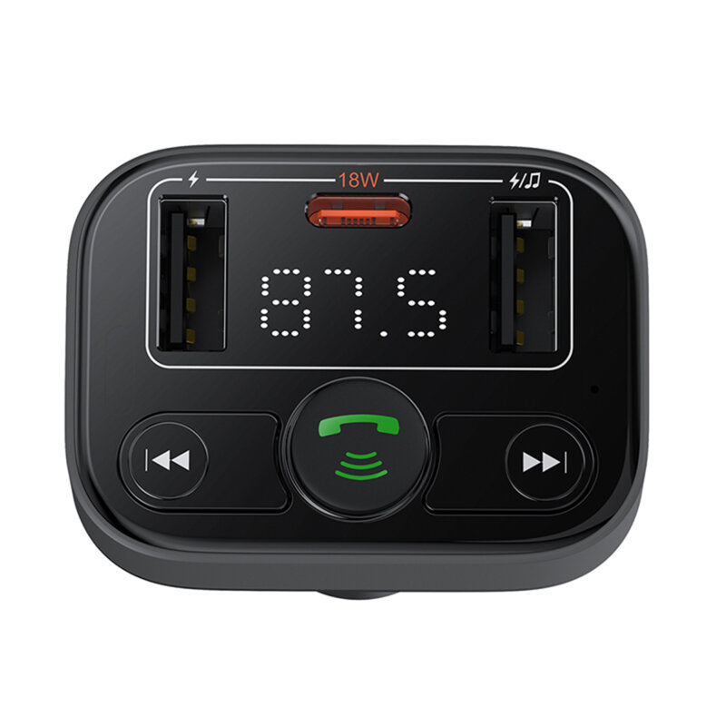 Modulator FM auto Bluetooth PD18W Baseus S-09 Lite, negru