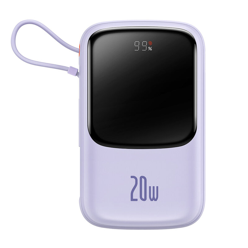 Acumulator extern 20000mAh Baseus cu cablu iPhone, PPQD030005
