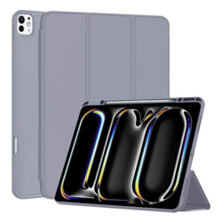 Husa iPad Pro 13 (2024) Techsuit Flex Trifold Pen, mov