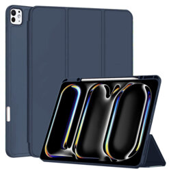 Husa iPad Pro 13 (2024) Techsuit Flex Trifold Pen, bleumarin