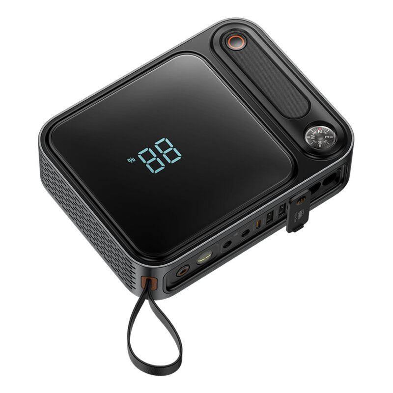 Starter pentru masina, baterie externa 3000A Baseus, negru