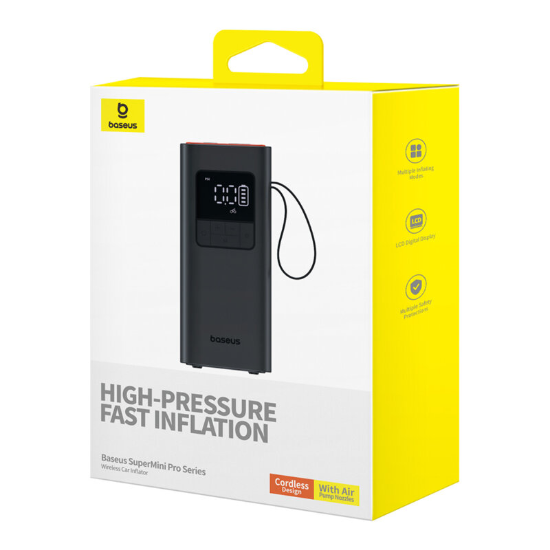 Compresor auto, pompa electrica Baseus Super Mini Pro, negru