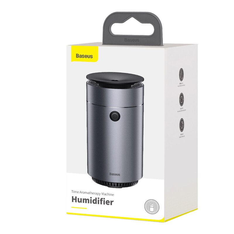 Umidificator de aer pentru masina Baseus, 6W, 75ml, gri, DHSG-0G
