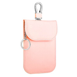 Suport chei cu RFID protection Techsuit AF2, EMF blocker, roz