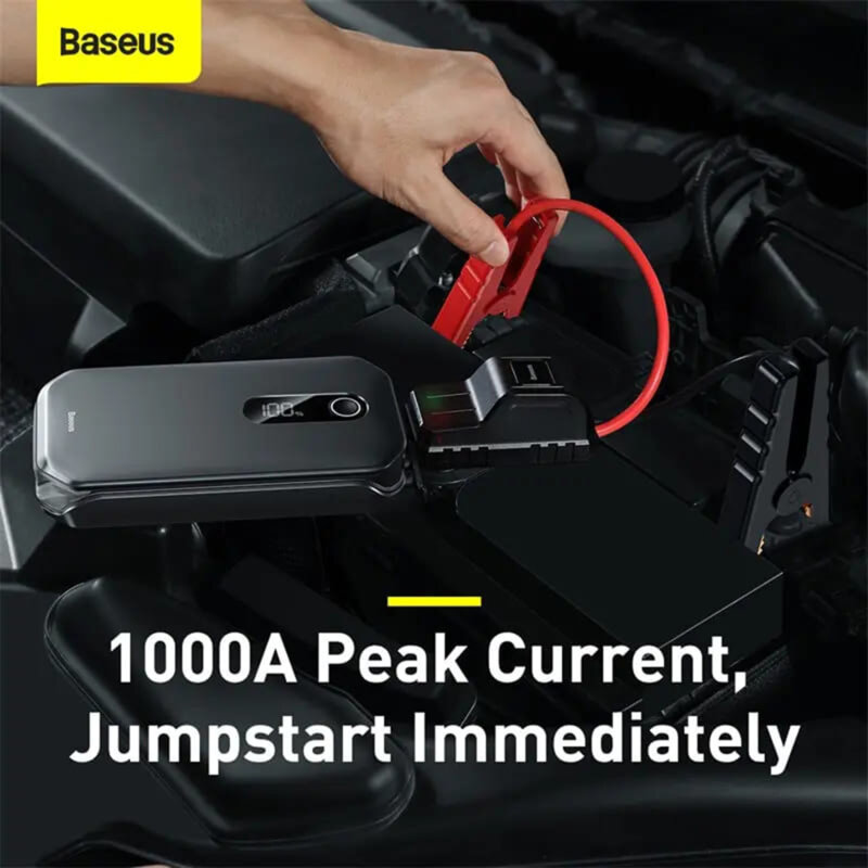 Jump starter cu clesti pentru pornire 1000A Baseus, negru