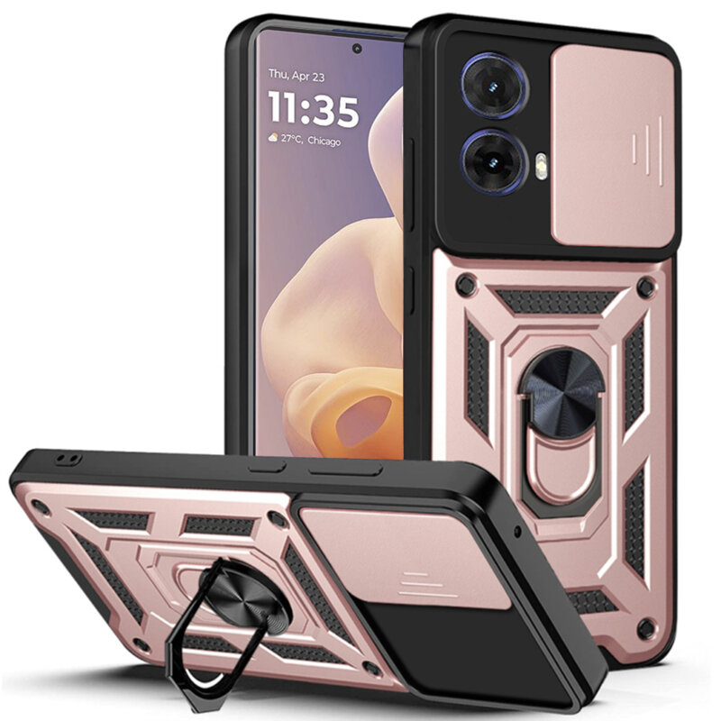 Husa Motorola Moto G85 protectie camera Techsuit CamShield Series, roz