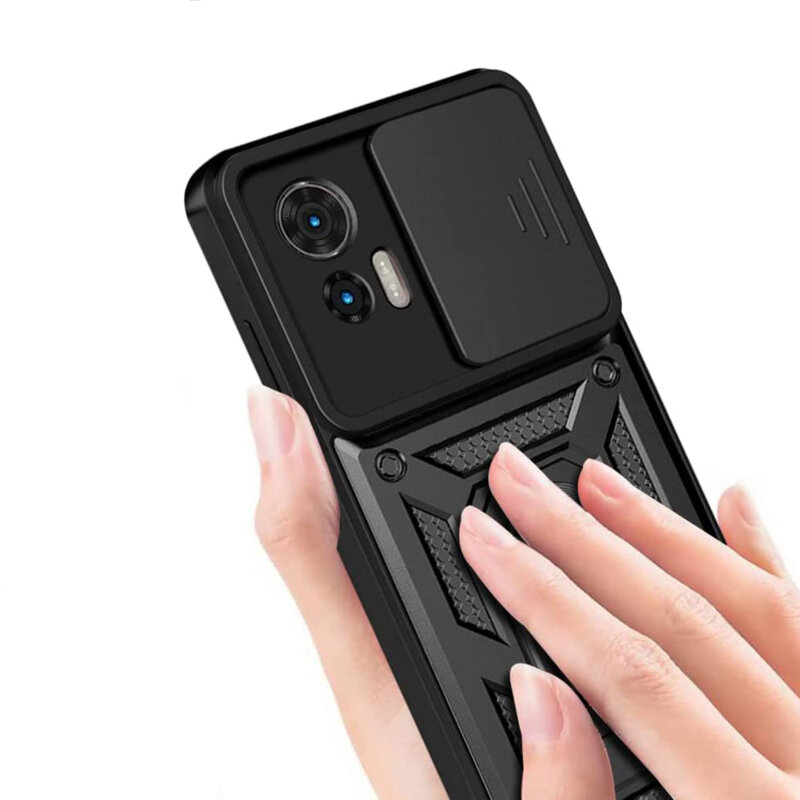 Husa Motorola Moto G85 protectie camera Techsuit CamShield Series, negru
