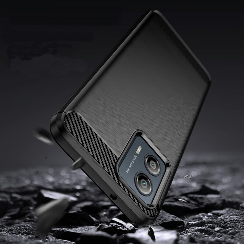 Husa Motorola Moto G85 Techsuit Carbon Silicone, negru